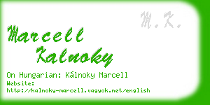 marcell kalnoky business card